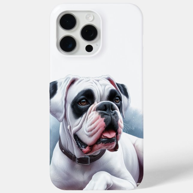 Watercolor White Boxer Dog Case-Mate iPhone Case (Back)
