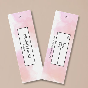 Watercolor White Branding Hang tag Black