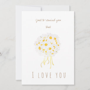 watercolor white daisies flowers greeting card