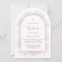 watercolor white lilac flowers Baptism