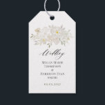 Watercolor White Peonies Wedding  Gift Tags<br><div class="desc">Watercolor White Peonies Wedding  Gift Tags</div>