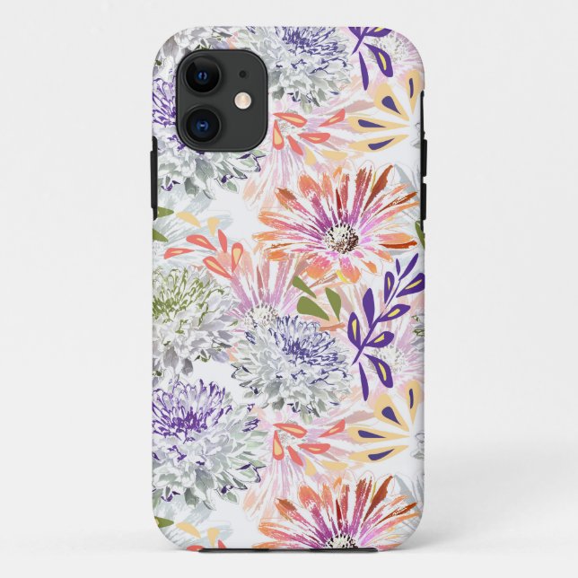 Watercolor white, pink flowers  Case-Mate iPhone case (Back)