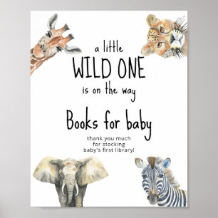 Watercolor wild animals - Books for baby Poster