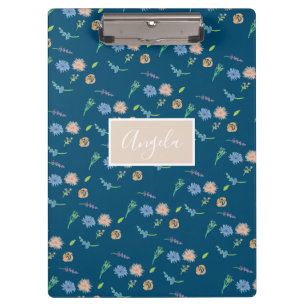 Watercolor Wild Florals Botanical Event Designer Clipboard