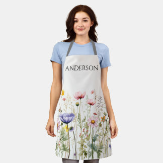  Watercolor Wildflower Apron