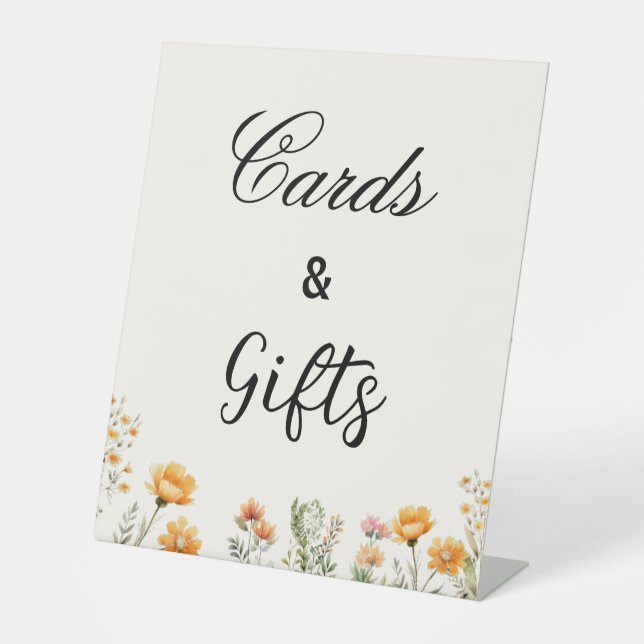 Watercolor Wildflower Boho bridal shower  sign (Front)