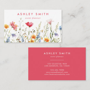 Watercolor Wildflower Business Card