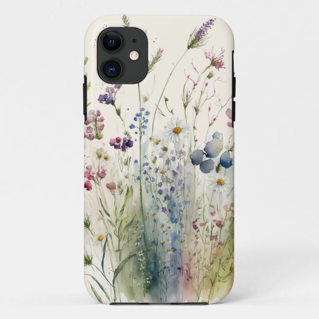 Watercolor Wildflower Case-Mate iPhone Case (Back)