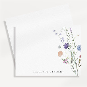 Watercolor Wildflower Corner Note Card