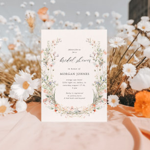 Watercolor Wildflower Dreamy Bridal Shower Invite 