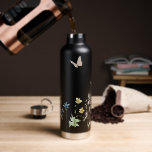 Watercolor Wildflower Garden Water Bottle<br><div class="desc">Wildflower Butterfly Garden Floral,  water bottle. Features,  template text line for name or short phrase.</div>