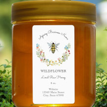 Watercolor Wildflower Honey Bee Apiary Product