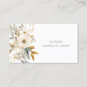 Watercolor Wildflower Jewellery Designer Artisan  Business Card
