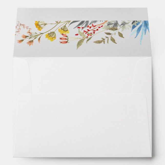  Watercolor Wildflower Meadow Dried Envelope (Back (Bottom))