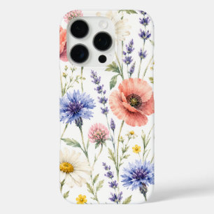 Watercolor Wildflower Meadow Floral iPhone 16 Pro Case