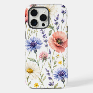 Watercolor Wildflower Meadow Floral iPhone 15 Pro Max Case
