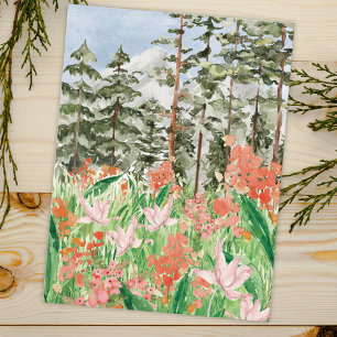 Watercolor Wildflower Meadow Floral Postcard