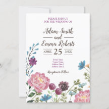 Watercolor Wildflower Meadow Wedding