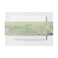 Watercolor Wildflower Mountain Landscape Wedding