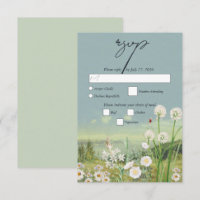 Watercolor Wildflower Mountain Landscape Wedding
