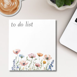 Watercolor Wildflower  Notepad