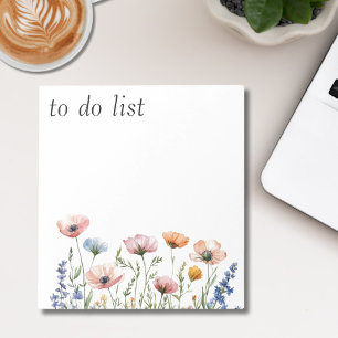 Watercolor Wildflower Notepad