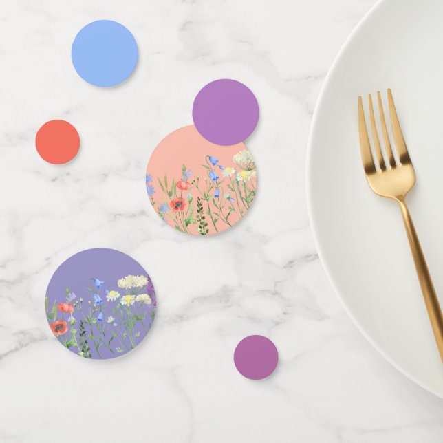 Watercolor Wildflower Pastel  Confetti (Group)