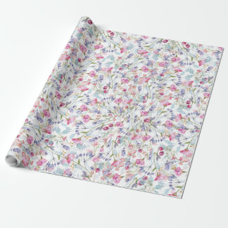 Watercolor Wildflower Pattern Wrapping Paper