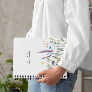 Watercolor Wildflower Personalised Planner