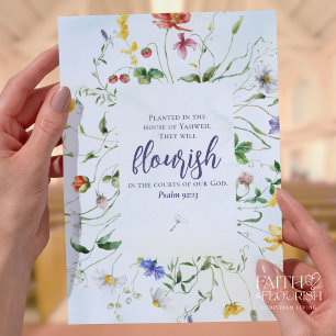 Watercolor Wildflower Scripture Church Bulletin