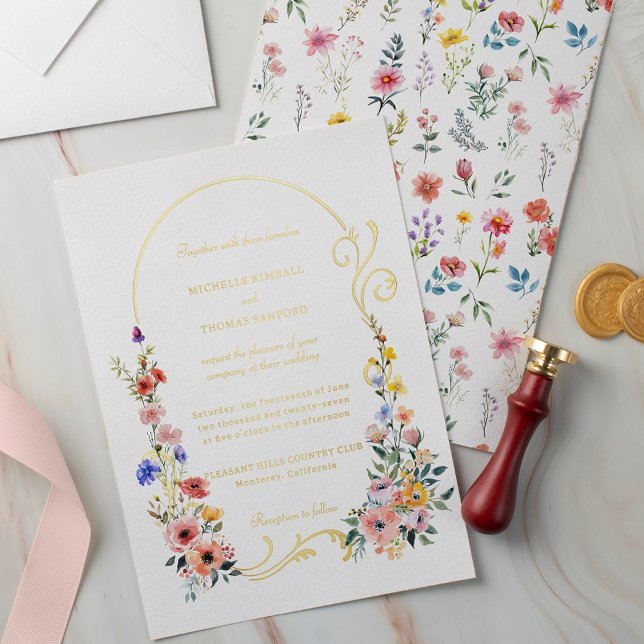 Watercolor Wildflower Spring Summer Arch Wedding (Creator Uploaded)