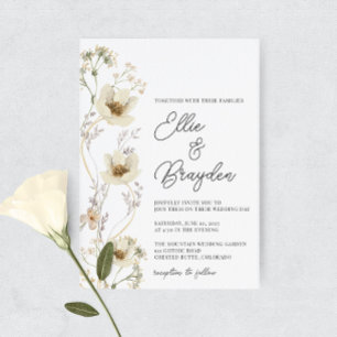 Watercolor Wildflower Wedding Invitation