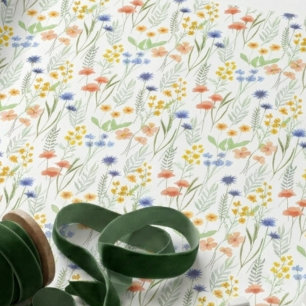 Watercolor Wildflower  Wrapping Paper