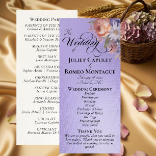 Watercolor Wildflowers - Blue Lilac Wedding Program