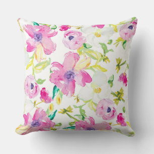 WATERCOLOR WILDFLOWERS CUSHION