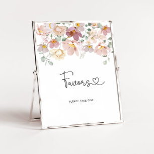 Watercolor wildflowers Favours Poster
