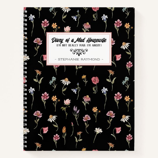 Watercolor Wildflowers Floral Fun Notebook (Front)