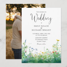 Watercolor Wildflowers Floral Photo Wedding