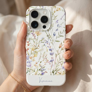 Watercolor Wildflowers iPhone 15 Pro Case