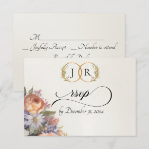 Watercolor Wildflowers - Ivory RSVP Card