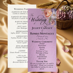 Watercolor Wildflowers - Lavender Wedding Program