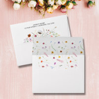 Watercolor Wildflowers Lined