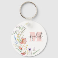 Watercolor Wildflowers Monogram