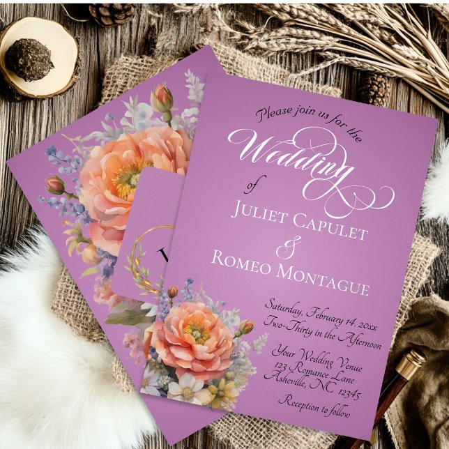 Watercolor Wildflowers, Monogram - Lavender (Creator Uploaded)