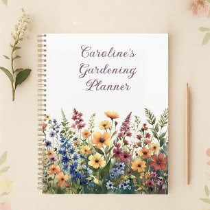 Watercolor Wildflowers Personalised Summer Planner