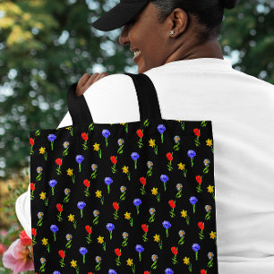 Watercolor Wildflowers Tote Bag