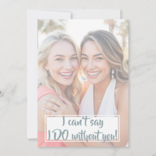 Watercolor Will you be my bridesmaid proposal card