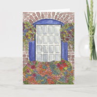 Watercolor Window Flower Box