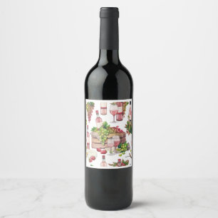 Watercolor Wine Label