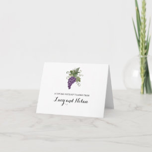 Watercolor Wine Vineyard   Thank You Card